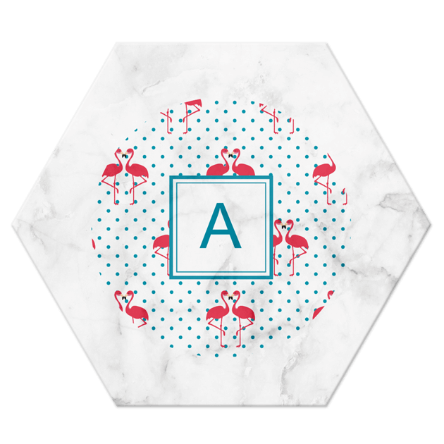 Hexagon Marble Coasters 10x11.5cm (Set of 4)