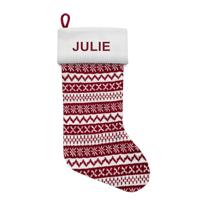 Christmas Stocking<br>Red Pattern